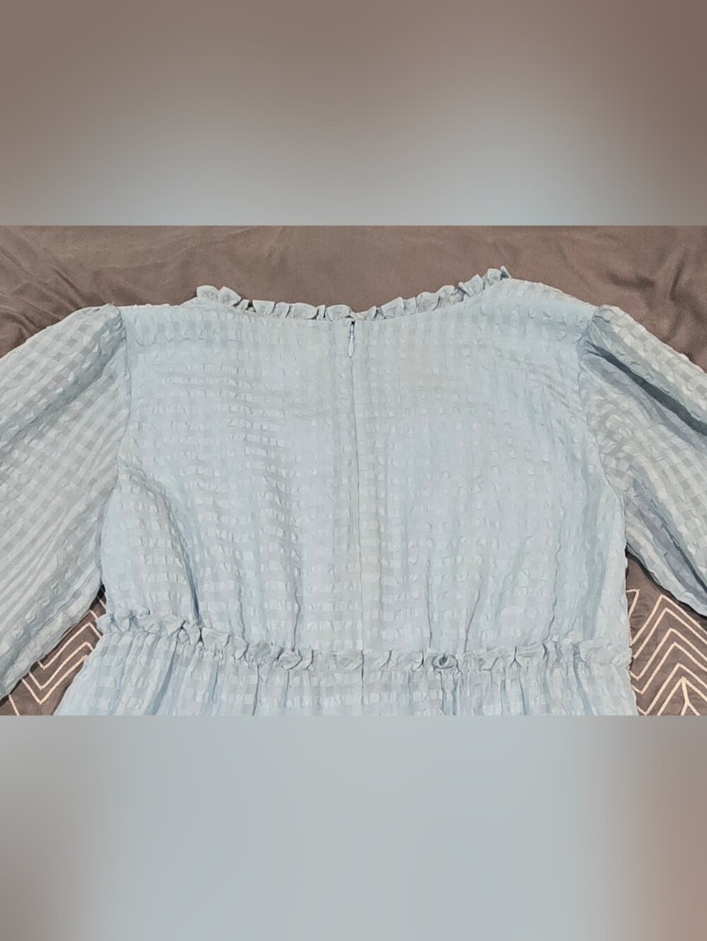 Rachel Parcell Empire Waist Tiered Maxi Dress In Light Blue Size XS - Picture 6 of 7